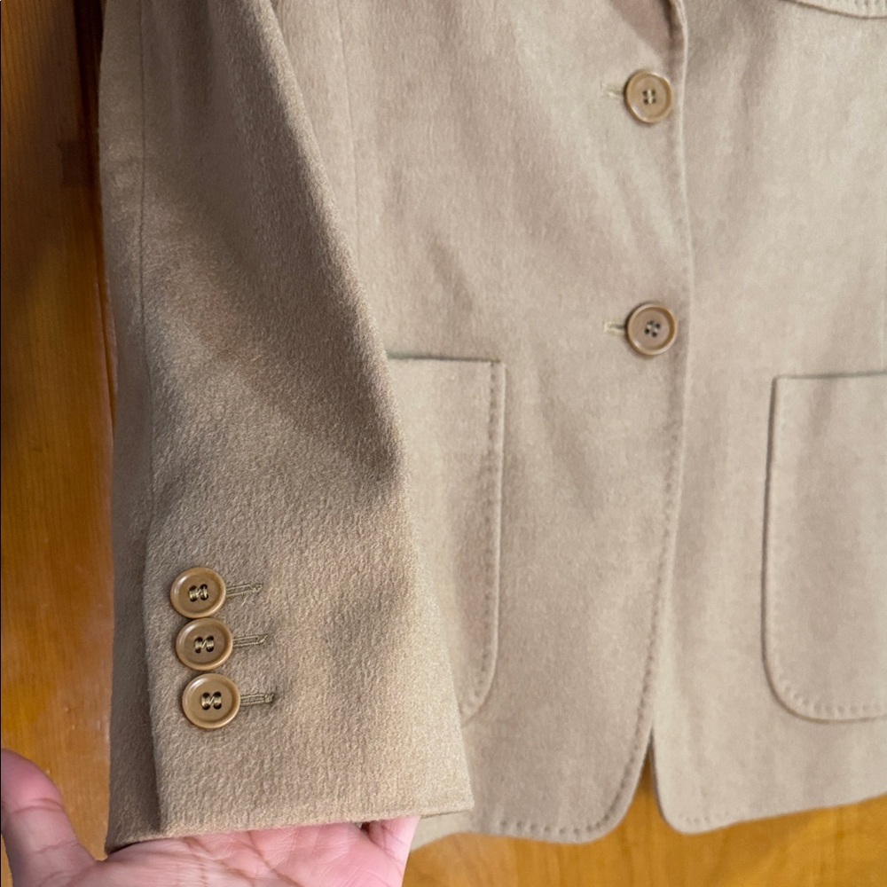 MaxMara Womens Classic Camel Hair Blazer - Picture 4 of 14